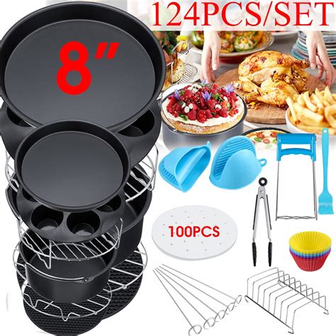 8" Air Fryer Cooking & Baking Accessory,Home Kitchen Tools, 13 in 1 Air ...