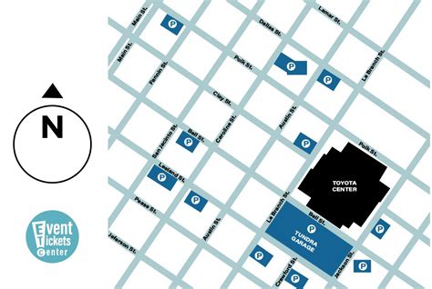 Toyota Center Parking Map