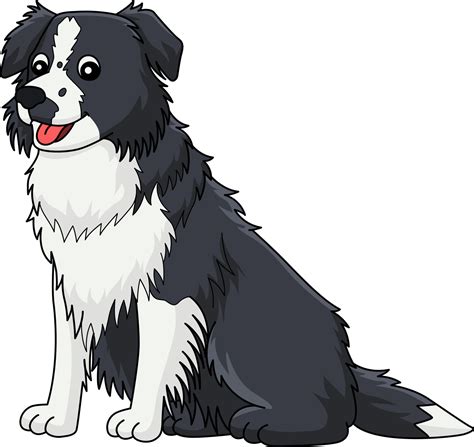 Border Collie Dog Cartoon Colored Clipart 10789013 Vector Art at Vecteezy