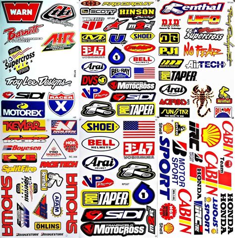 Car & Truck Graphics Decals 6 Motocross Motorcycle Helmet Racing ...