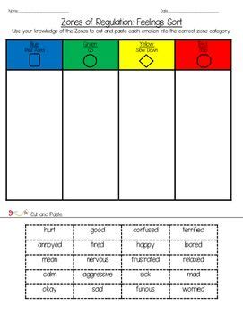 Worksheet : Zones Of Regulation Printables. Page. Book. Simple.