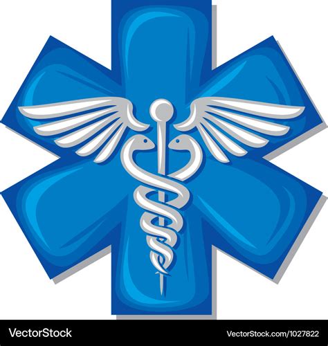 Caduceus medical symbol Royalty Free Vector Image