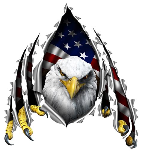 American Eagle Flag Truck Semi Rv Trailer Wall Window Decal Sticker ...