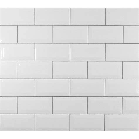 Mulia Tile Classic Beveled Ceramic Subway Tile in White & Reviews | Wayfair