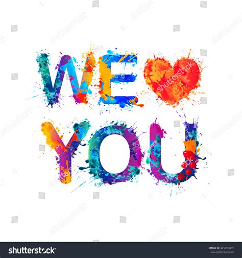 We Love You: vector de stock (libre de regalías) 425893009 | Shutterstock