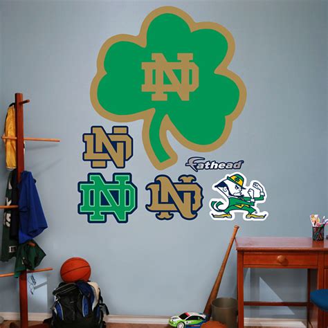 Notre Dame Fighting Irish - Green "ND" Logo Wall Decal | Shop Fathead ...