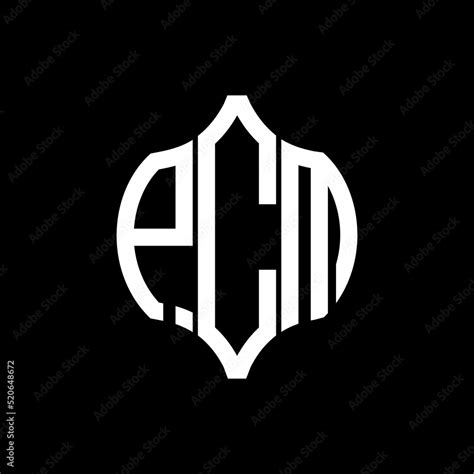 PCM letter logo. PCM best black background vector image. PCM Monogram ...