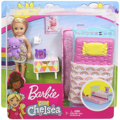 Barbie Club Chelsea Bedtime Doll and Bedroom Playset - Walmart.com ...