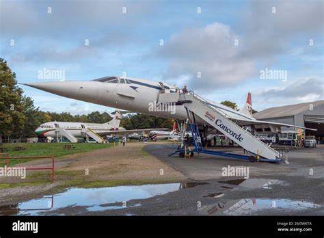 The BAC Concorde (G-BBDG) on display at the Brooklands Museum ...