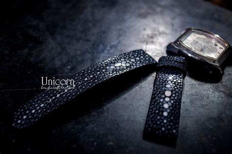 Stingray Watch Strap Black Stingray Leather Watch Band - Etsy