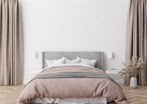 Bedroom With White Wall - Stock Photos | Motion Array