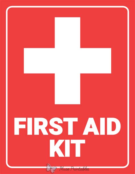 Printable First Aid Kit Sign