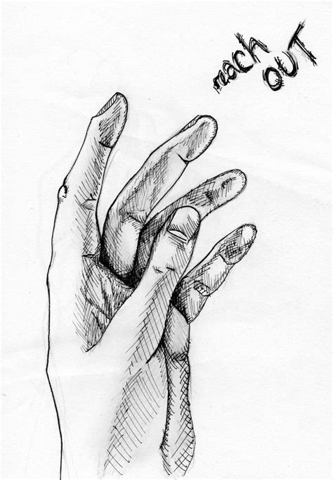 Easy Hand Reaching Out Drawing