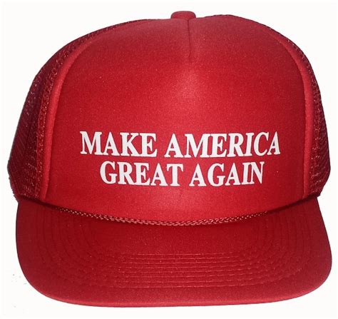 Make America Great Again Red Mesh Trucker Hat Cap by ThatsRadcom