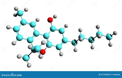 Cannabinol Structural Formula Of Molecular Structure Cartoon Vector ...