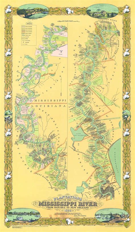 Mississippi Plantations Map