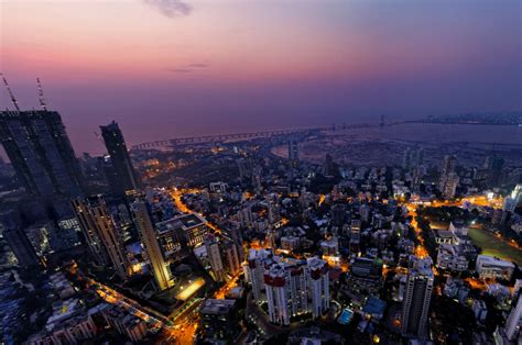 Aerial view Mumbai | Night Aerial Panorama of Mumbai | Night view of Mumbai