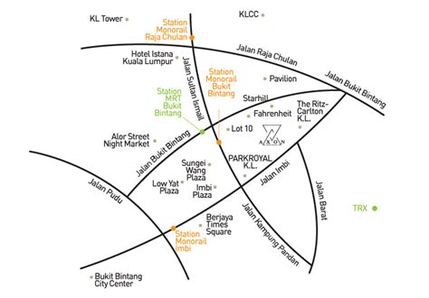 Axon-Bukit-Bintang-Location-Map | KLCC Condominium