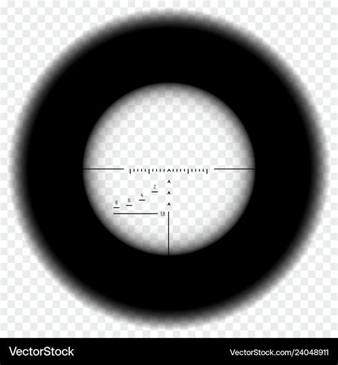 Sniper rifle scope view Royalty Free Vector Image