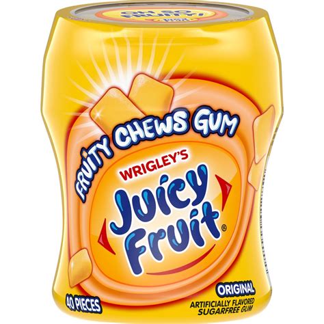 JUICY FRUIT Fruity Chews Original Sugarfree Gum, 40 piece bottle ...