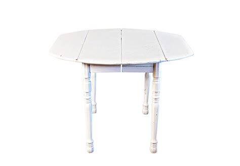 Blanc Drop Leaf Table - Small; White Drop Leaf Table | ArchiveRentals