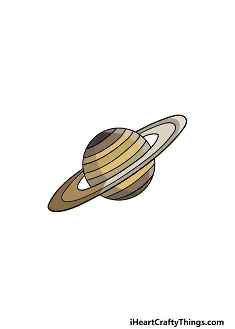 Saturn Drawing - How To Draw Saturn Step By Step