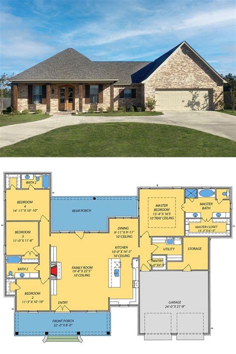 4-Bedroom Single-Story Ranch Home with Open Concept Living (Floor Plan ...