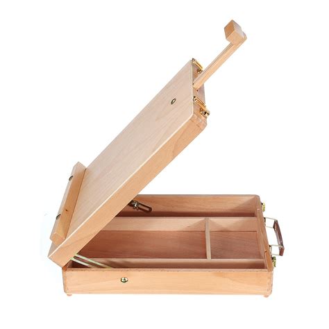 Portable wooden art box oil painting drawing table box paint rack ...