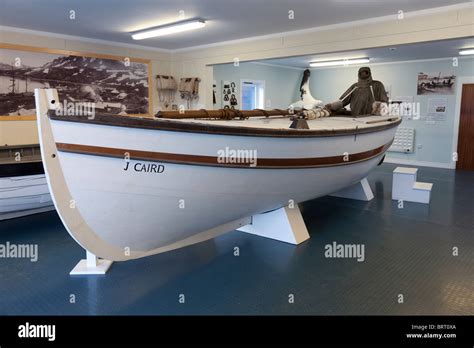 Replica copy of the James Caird, the 23 foot vessel that Shackleton and ...