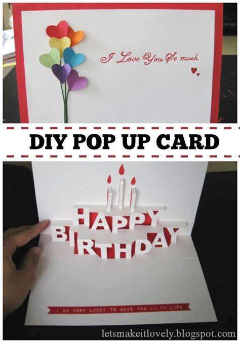 DIY Pop Up Card Templates for Birthday