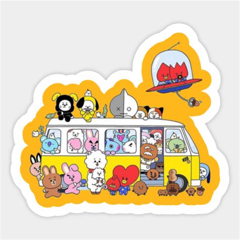 BT21 Van - Bts - Sticker | TeePublic