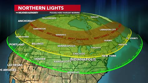 Northern Lights Tonight Map - South Carolina Map