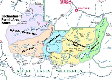 Alpine Lakes Map | Earth Trekkers