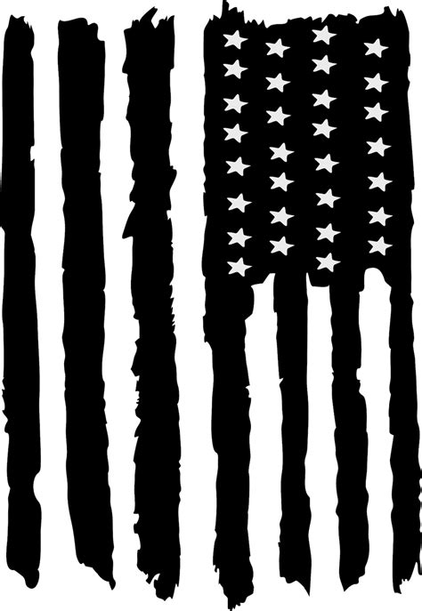 Matte Black Worn American Flag Decal Sticker - Etsy