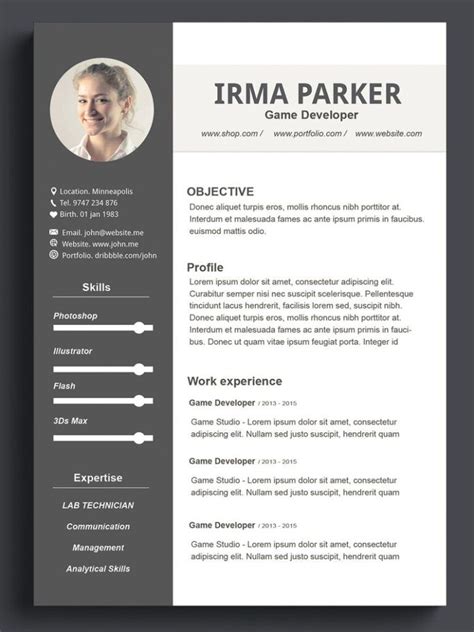 Custom Resume Template ,word Resume Template, Cv Template, Photoshop ...