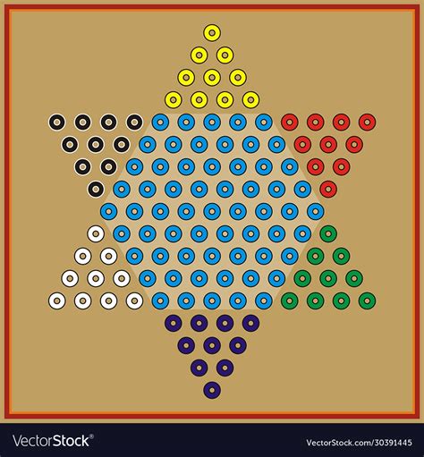 Chinese checkers board game Royalty Free Vector Image