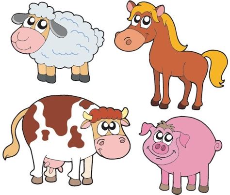 Cute Cartoon Farm Animals