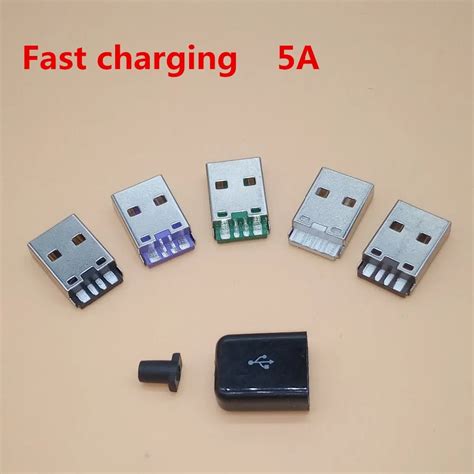 5set/lot 5A 2.0 USB male plug Fast charging Big Electric Current A male ...