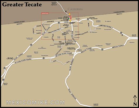 Tecate Map - Mexico Mike Nelson