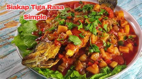 Resepi Siakap Tiga Rasa Simple | Fried Sea Bass with Three Flavor Sauce ...