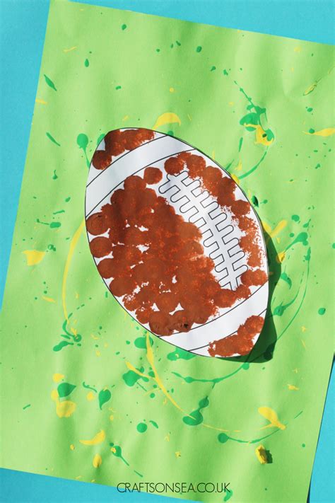 Easy Football Craft for Kids (FREE Printable) - Crafts on Sea