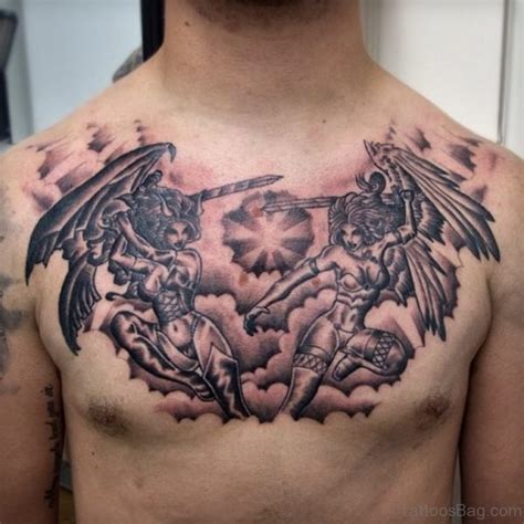 86 Graceful Angel Tattoos For Chest - Tattoo Designs – TattoosBag.com