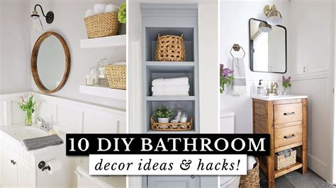 10 DIY Bathroom Decor Ideas and Hacks | Bathroom Makeover Ideas on a ...