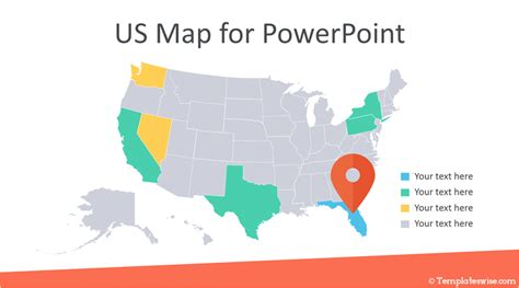 Editable Map Of Usa For Powerpoint | Kinderzimmer 2018