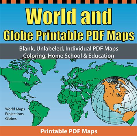 World Globes and Projections Printable Blank PDF Maps - Clip Art Maps