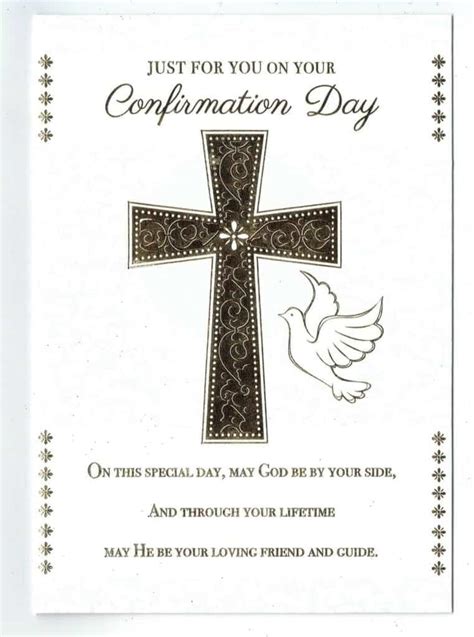 Confirmation Card Embossed With Spiritual Verse In Classic Gold Theme ...