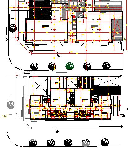 Mini shopping center floor plan layout dwg file - Cadbull