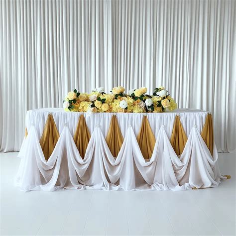 Aggregate more than 180 buffet table skirting design super hot ...