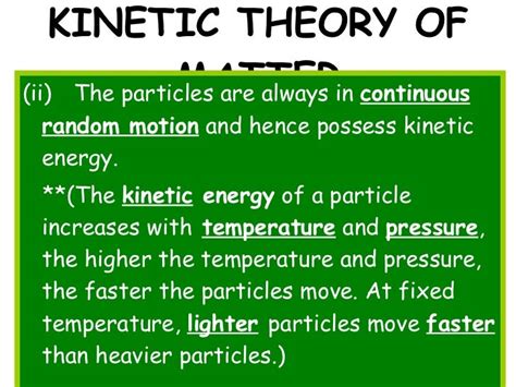 Kinetic Particle Theory (Slg Introduction)