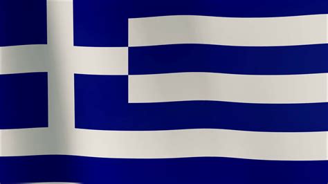 Greek flag waving in the wind. Part of a series. 4K resolution 100% ...